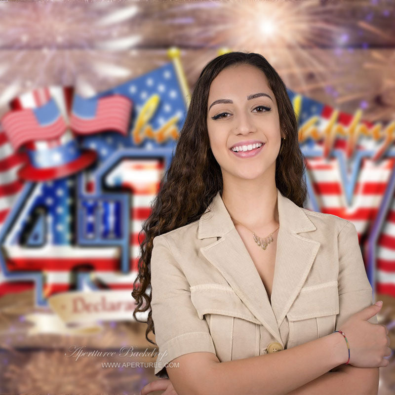 Aperturee - Happy July Declaration Of Independence Backdrop