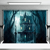 Aperturee - Haunted House Scary Night Foggy Halloween Backdrop