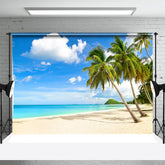 Aperturee - Hawaii Palm Tree Island Seawater Photoshoot Backdrop