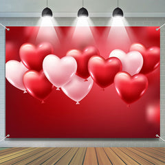 Aperturee - Heart Balloons Simple Bokeh Valentines Day Backdrop