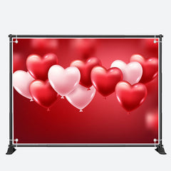 Aperturee - Heart Balloons Simple Bokeh Valentines Day Backdrop