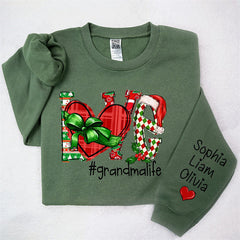 Aperturee - Heart Love Grandmalife Custom Christmas Sweatshirt