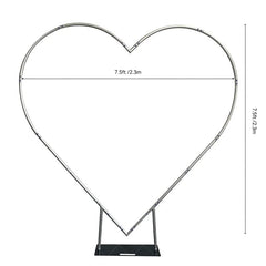 Aperturee - Aperturee Heart Shape Heavy Duty Wedding Arch Backdrop Stand