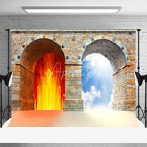 Aperturee - Hell And Heaven Brick Stone Arches Memorial Backdrop