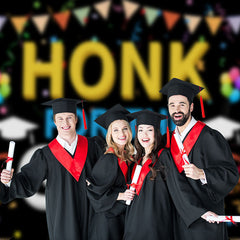 Aperturee - Honk For The Grad Balloon Ribbon Photo Backdrop