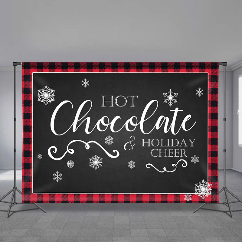 Aperturee - Hot Chocolate And Holiday Cheer Xmas Backdrop