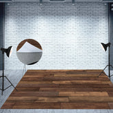 Aperturee - Hot Deep Brown Vintage Style Wood Rubber Floor Mat