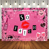 Aperturee - Hot Pink That Is So Fetch Happy Birthday Backdrop