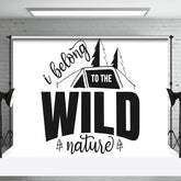 Aperturee - I Belong To The Wild Nature White Black Backdrop