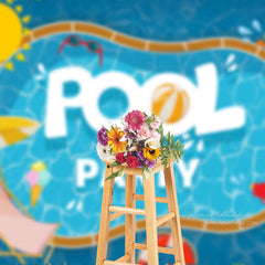Aperturee - Ice Cream Beach Umbrella Summer Photography Backdrop