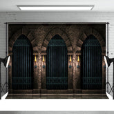 Aperturee - Inclosure Fence With Candle Horrible Halloween Backdrop