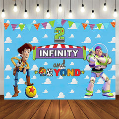Aperturee - Infinity Beyond Blue Sky Boy 2nd Birthday Backdrop