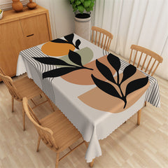 Aperturee - Irregular Pattern Off White Rectangle Tablecloth