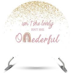Aperturee Isnt She Lovely And Onederful Circle Birthday Backdrop