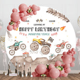 Aperturee - Its A Monster Truck Bash Round Birthday Backdrop