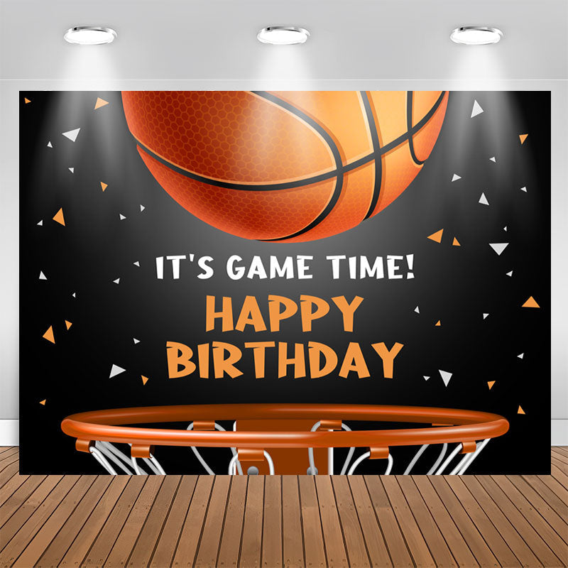Aperturee - Its Basketball Game Time Birthday Backdrop For Boy