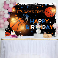 Aperturee - Its Game Time Basketball Sports Birthday Backdrop