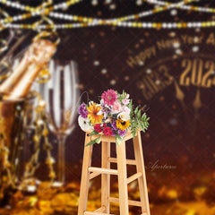 Aperturee - Its Time For 2023 Champagne New Year Backdrop