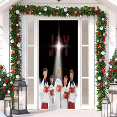 Aperturee - Joy Christians Carol Light Christmas Door Cover