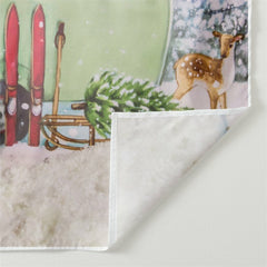 Aperturee - Joy Green Truck Skate Snowy Christmas Backdrop