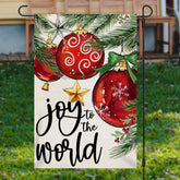 Aperturee - Joy To The World Light Leaves Christmas Garden Flag