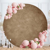 Aperturee - Khaki Old Mater Round Abstract Birthday Backdrop