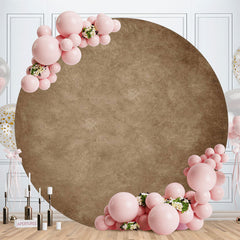 Aperturee - Khaki Old Mater Round Abstract Birthday Backdrop