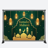 Aperturee - Lantern Gold Palace Mandala Green Ramadan Backdrop