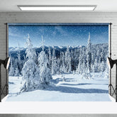 Aperturee - Large Cedar Forest Under Mountains Photo Backdrop
