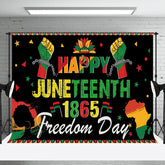 Aperturee - Large Happy Juneteenth 1865 Freedom Day Backdrop