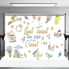 Aperturee - Last Toast On The Coast Bachelorette Party Backdrop