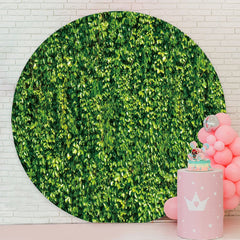 Aperturee - Leaves Circle Happy Birthday Backdrop For Party