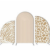 Aperturee Leopard Pattern Stripe Arch Backdrop Kit For Birthday