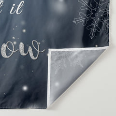 Aperturee - Let It Snow Glitter Night Winter Christmas Backdrop