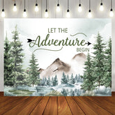 Aperturee - Let The Adventure Begin Forest Jungle Baby Shower Backdrop