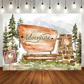 Aperturee - Lets Adventure Begin Jungle Theme Baby Shower Backdrop