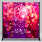 Aperturee - Lets Disco Bokeh Red Light Custom Birthday Backdrop