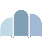 Aperturee Light Blue Cerulean Theme Birthday Arch Backdrop Set