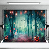 Aperturee - Light Bulb Ghost Cemetery Colorful Forest Backdrop