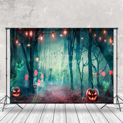 Aperturee - Light Bulb Ghost Cemetery Colorful Forest Backdrop