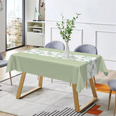 Aperturee - Light Green Plant Leaves Spring Rectangle Tablecloth