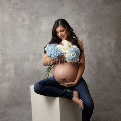 Aperturee - Light Grey Concrete Abstract Texture Photo Backdrop