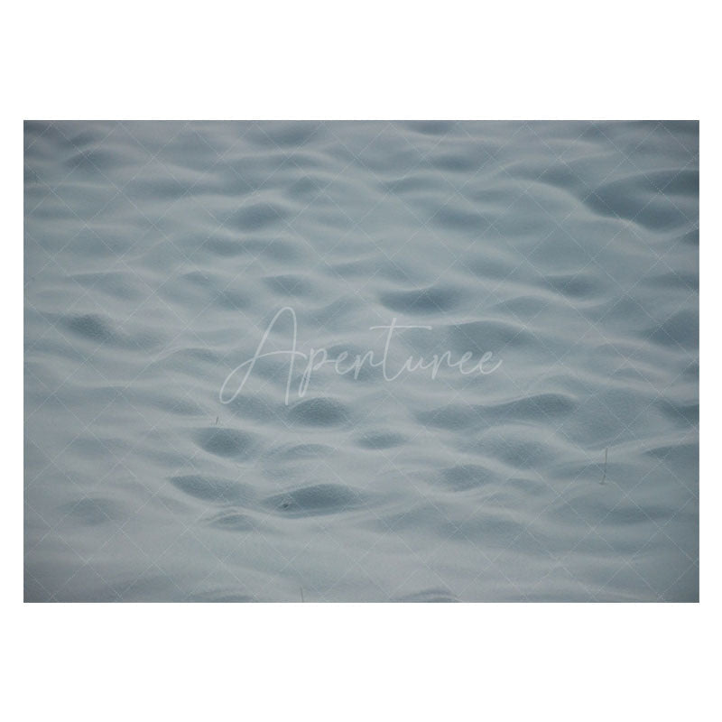 Aperturee - Light Grey Sea Wave Texture Photo Rubber Floor Mat