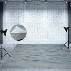 Aperturee - Light Grey Sea Wave Texture Photography Floor Mat