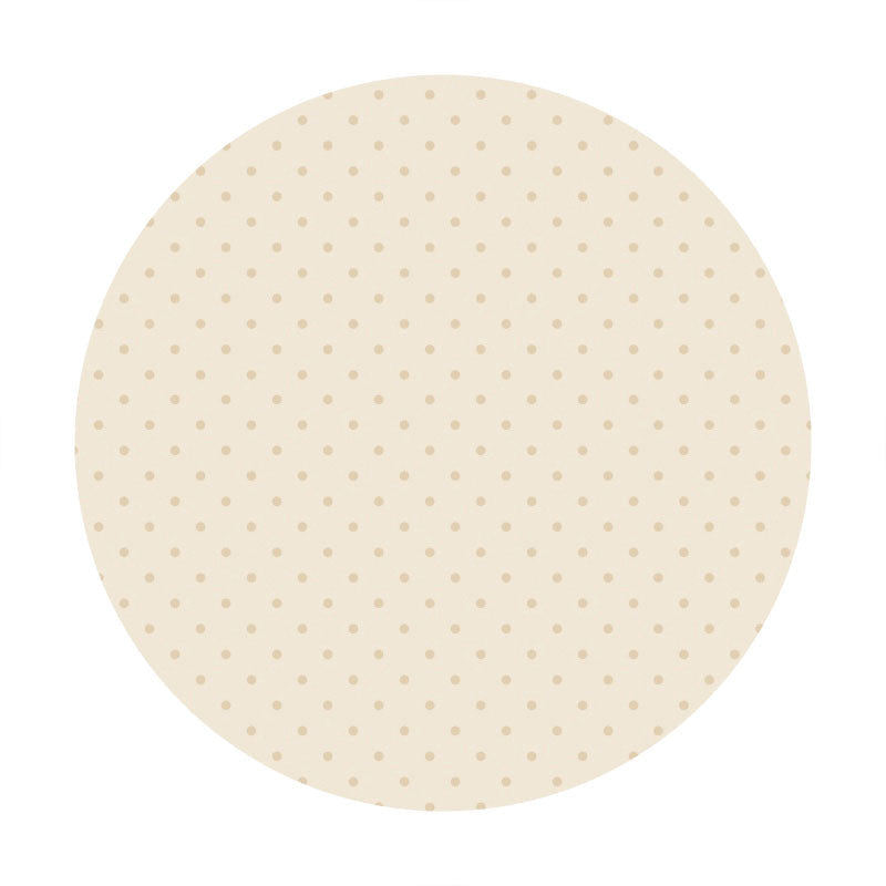 Aperturee - Light Khaki Spot Round Birthday Backdrop For Boy