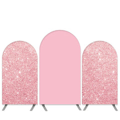 Aperturee Light Pink Glitter Theme Birthday Arch Backdrop Kit Banner
