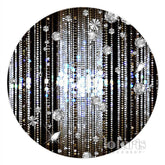 Aperturee Lighting Silver Lines Black Circle Birthday Backdrop