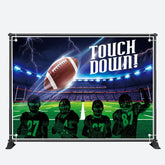 Aperturee - Lightning Football Field Player Team Sport Backdrop