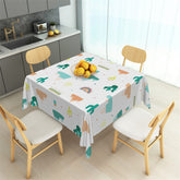 Aperturee - Little Cactus Mountains Rainbow Square Tablecloth