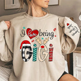 Aperturee - Love Being Elk Mom Kids Custom Christmas Sweatshirt